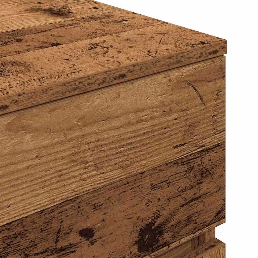 Berkfield Home Durable Bedside Cabinet with 3 Drawers in Brown Old Wood, W/D/H: 39 x 35 x 65 cm – 3