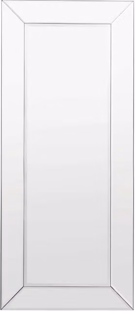 Gallery Direct Aston Extra Large Modern Rectangular Freestanding Leaning Mirror in Silver