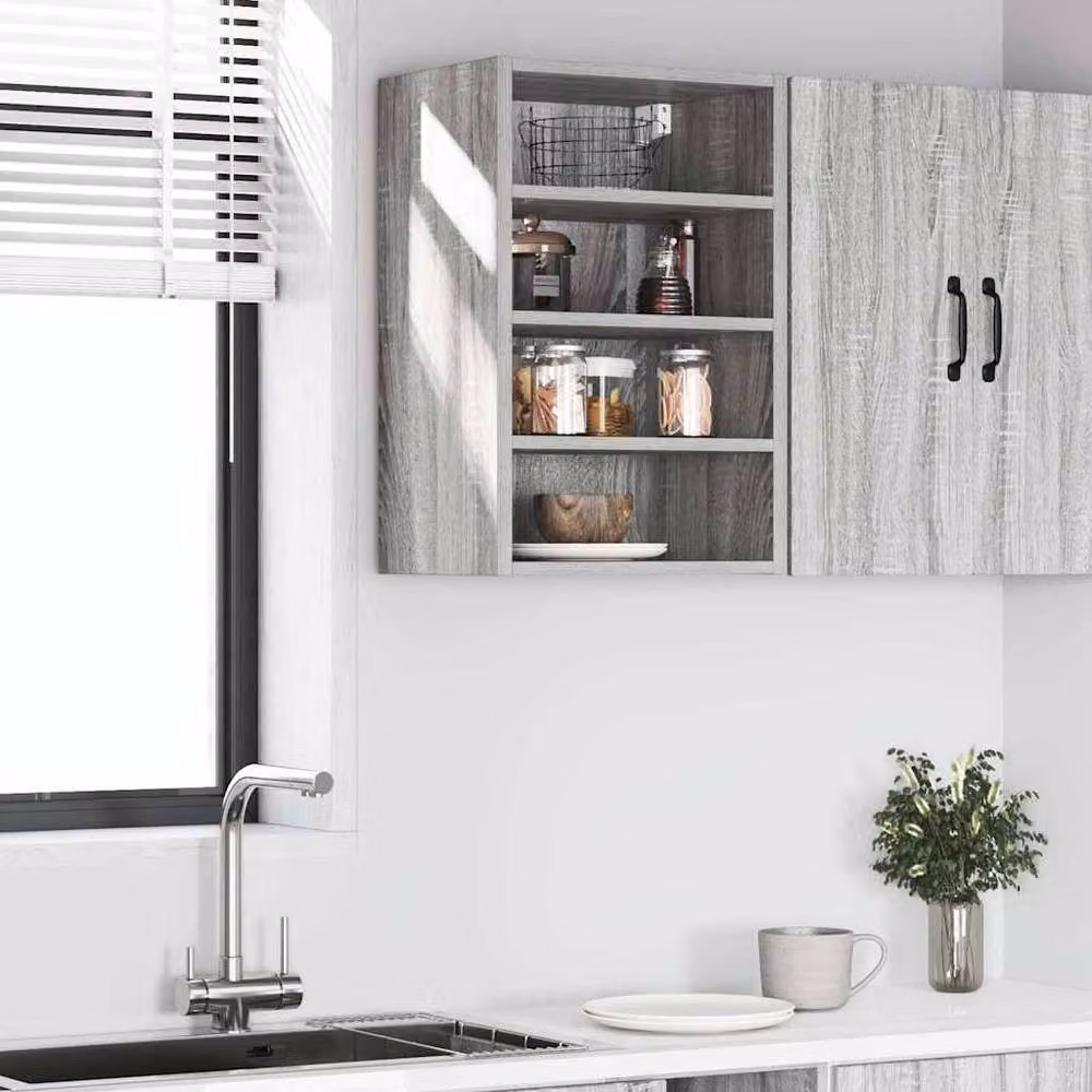 Berkfield Home Sonoma Grey Wall Mounted Hanging Cabinet W/D/H: 40 x 29.5 x 60 cm – 2