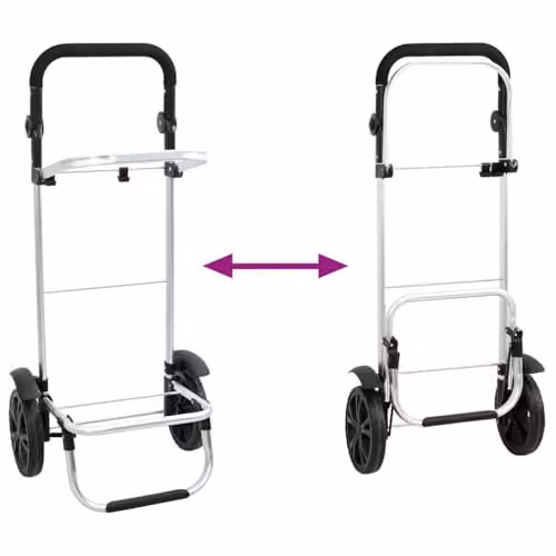 vidaXL Shopping Trolley in Blue, W/D/H: 36.5 x 46.5 x 100.5 cm – 6