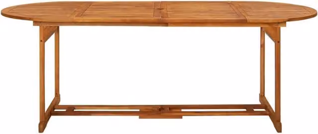 Berkfield Home Garden Rustic Solid Acacia Wood Dining Table in Brown, W/D/H: 220 x 90 x 75 cm – 1