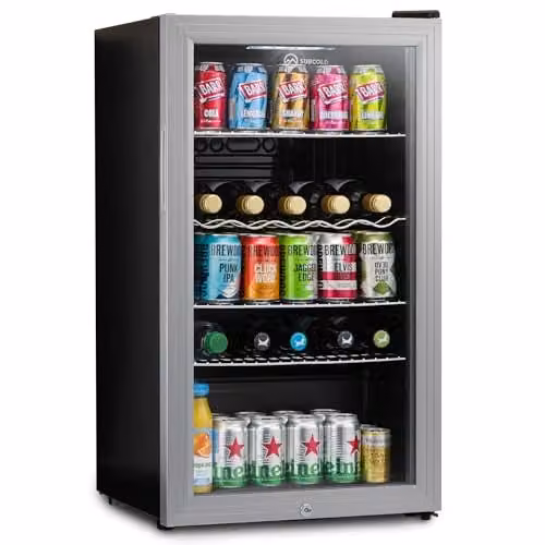 Subcold Super85 LED Under-Counter Drinks Fridge, Silver, 85L