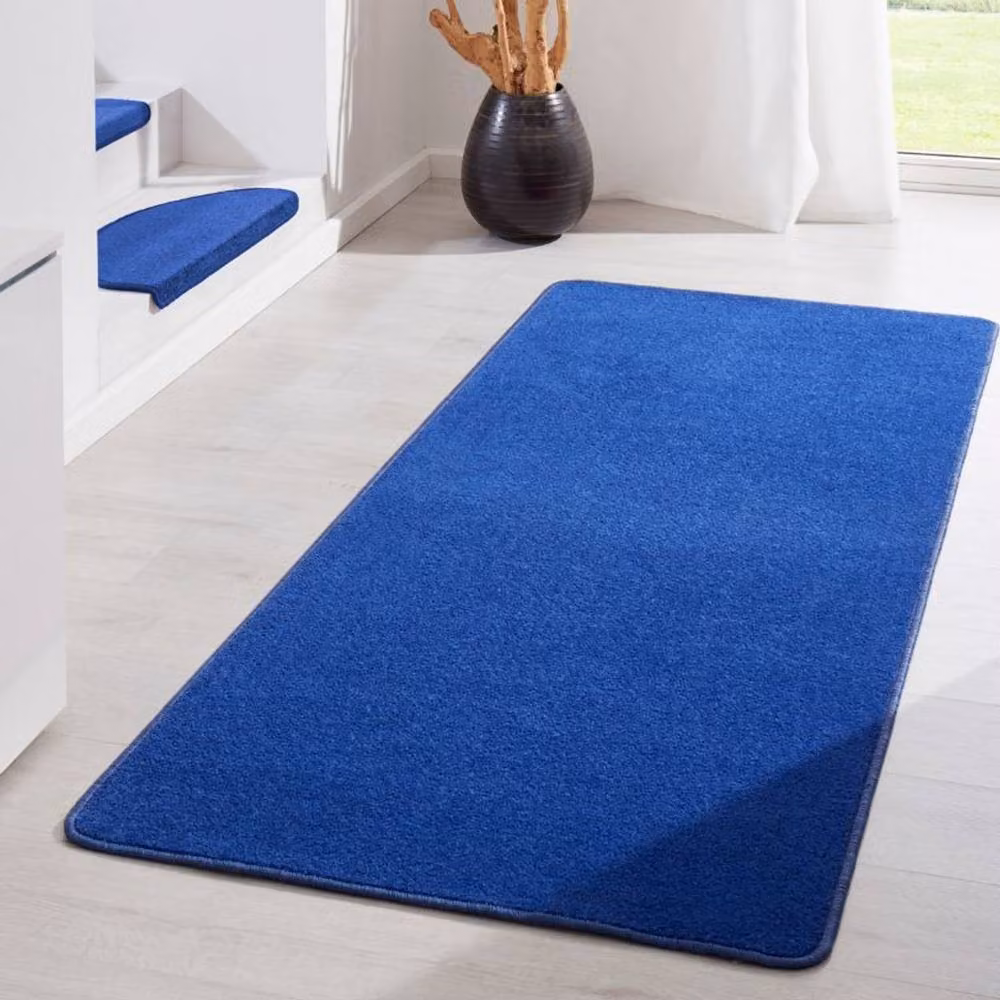 THE RUGS Uni Colours Modern Plain Blue Polypropylene Short Pile Area Rug, W: 280 cm, D: 200 cm – 6