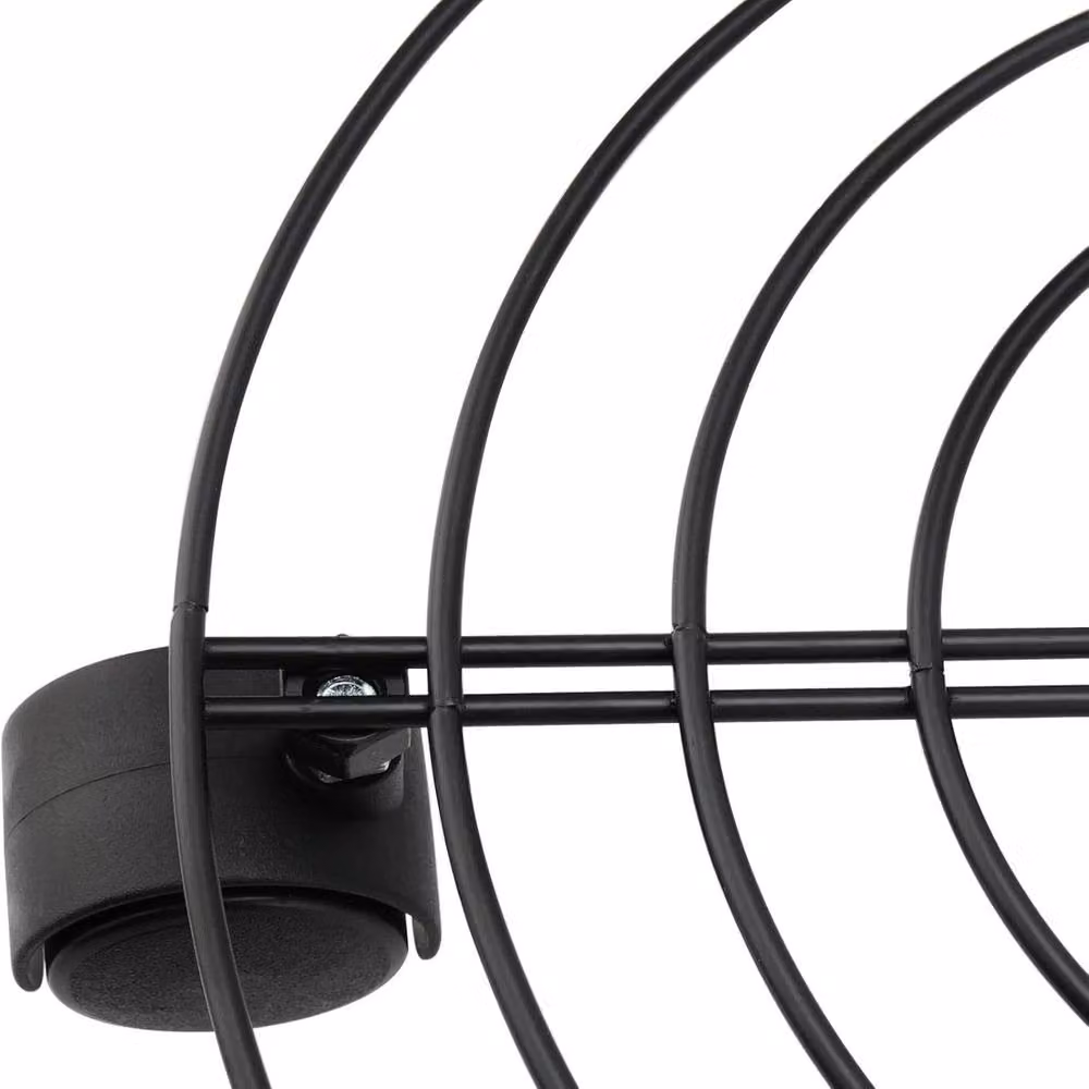 VOGREX 4 Pack Heavy Duty Round Metal Plant Caddy Stands on Wheels in Black, Diameter: 27 cm – 4