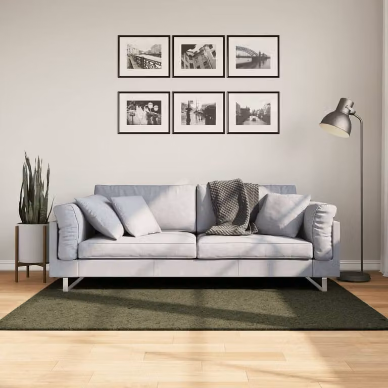 Berkfield Home HUARTE Short Pile Washable Rug, Forest Green, W: 120 cm, L: 170 cm