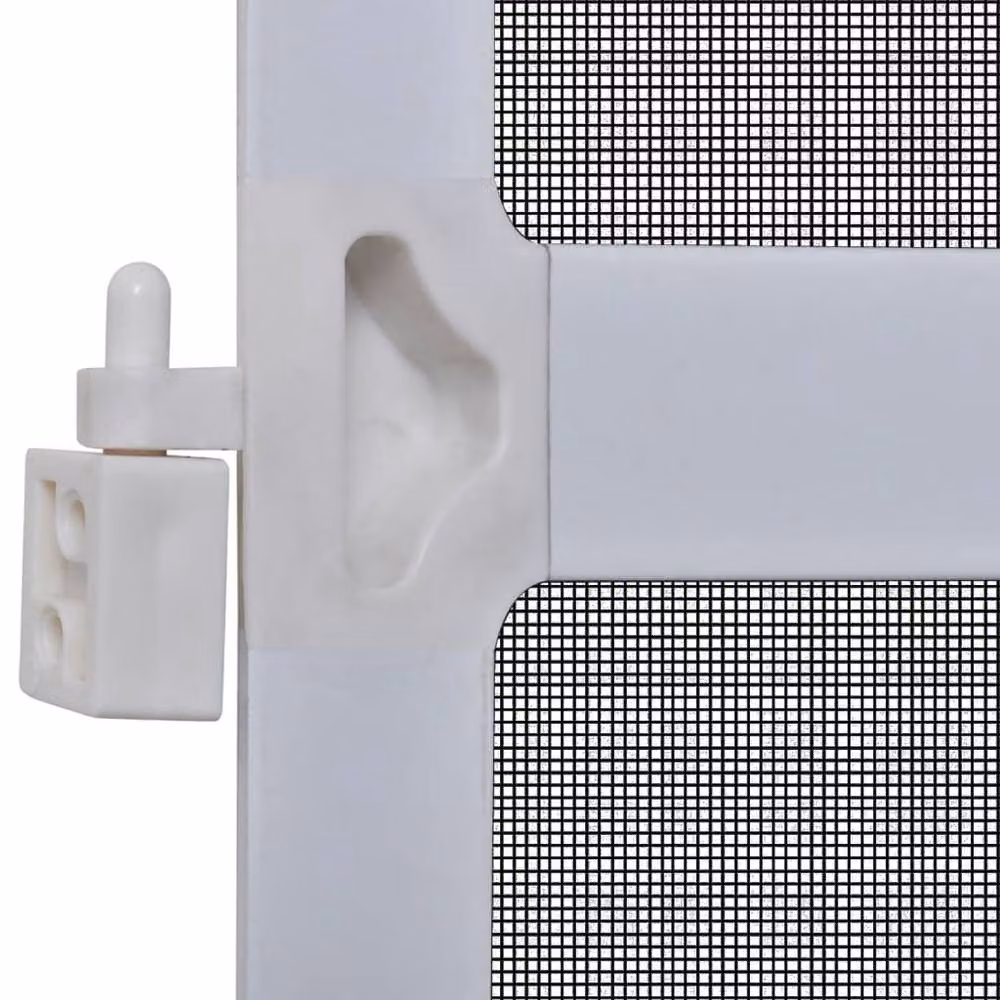 Berkfield Home White Hinged Insect Screen for Doors, W: 120 cm, H: 240 cm – 4