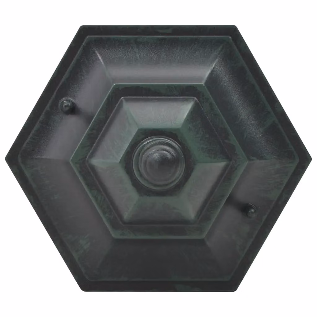 Berkfield Set of 6 Dark Green Aluminium Garden Post Lanterns, Height: 110 cm, E27 – 3