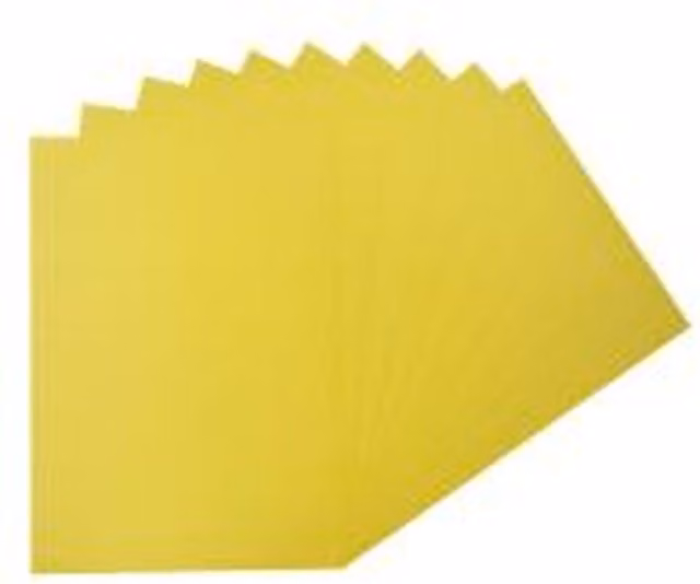Janrax Pack of 100 Yellow A4 Matte Construction Paper Sheets, 75gsm