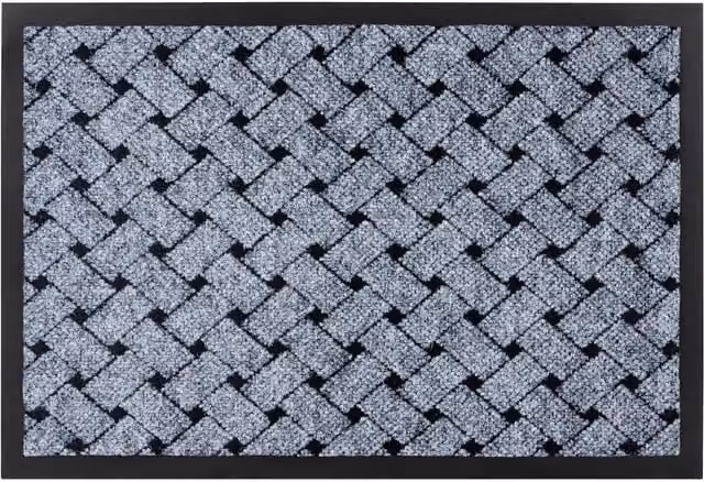 RugsX Vectra Non-Slip Grey Polypropylene Doormat, W: 40 cm, D: 60 cm