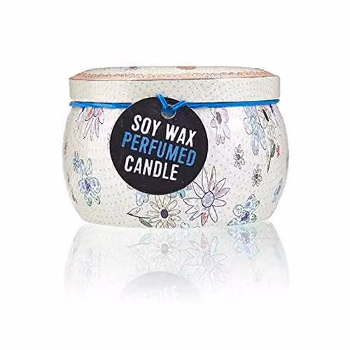 Ancient Wisdom Soy Wax Art Tin Candle in Palma Violet Pink