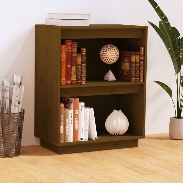 Berkfield Home Rustic Console Cabinet in Honey Brown Solid Pine Wood, W: 60 cm, D: 34 cm, H: 75 cm