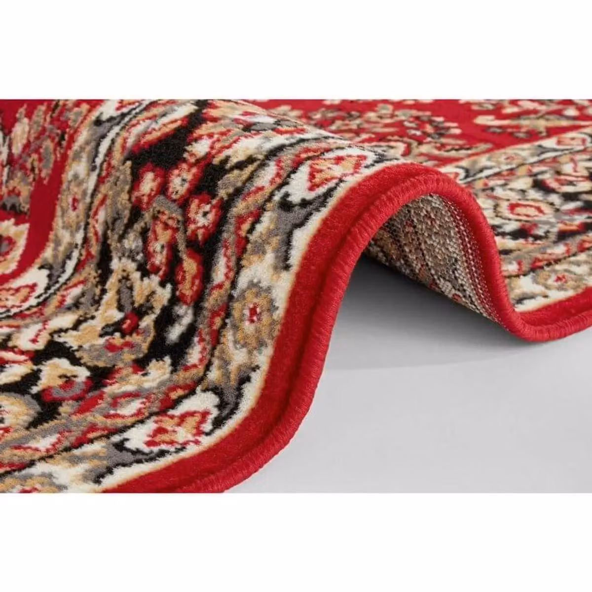 THE RUGS Velours Vintage Soft Pile Oriental Style Living Room Rug in Red, W: 120 cm, L: 160 cm – 2