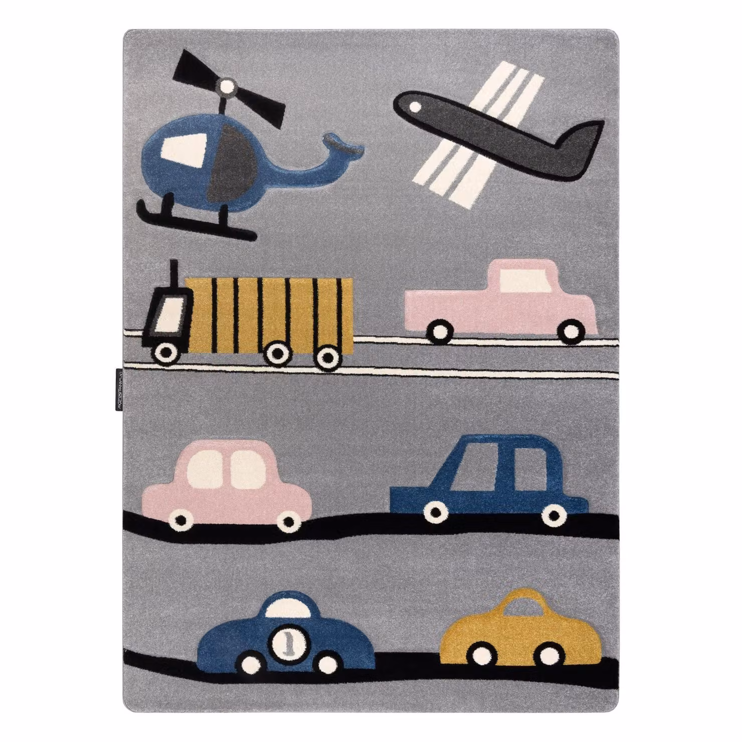 RugsX Petit Grey Kids Motif Rectangular Rug, W: 140 cm, D: 190 cm – 2