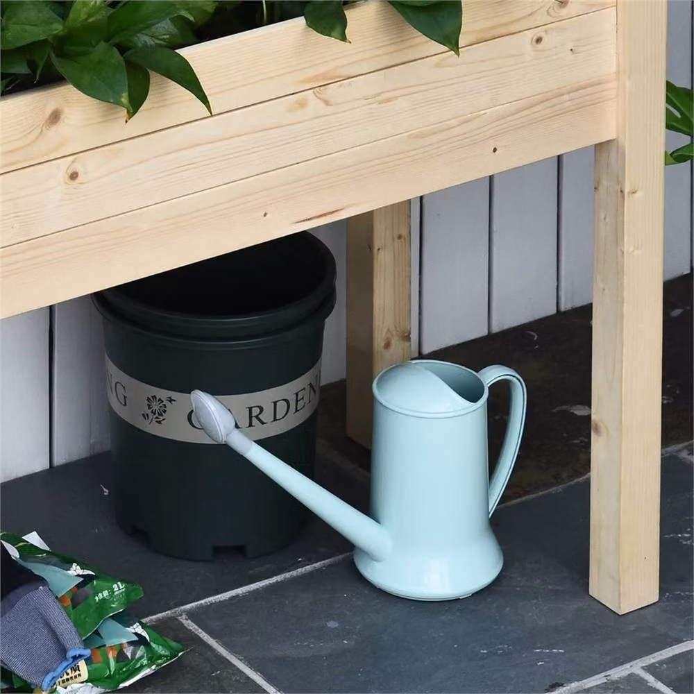 SPETLEK Wooden Raised Planter Bed in Beige for Herb and Flower Gardens, W/D/H: 86 x 76 x 46 cm – 4