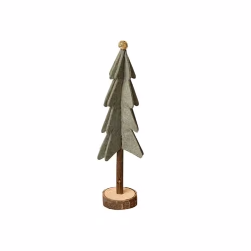 Melody Maison Green Felt Standing Christmas Tree Decoration - Height: 25 cm – 2