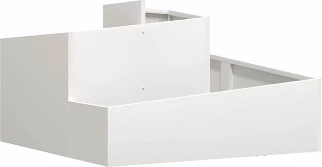 Berkfield Home Modern Rectangular Planter in White, W/D/H: 80 x 80 x 50 cm – 1