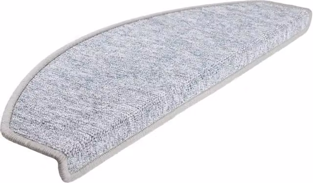 Berkfield Home Decorative Carpet Stair Treads, 15 Pieces, Light Grey, W: 65 cm, D: 24 cm, H: 4 cm