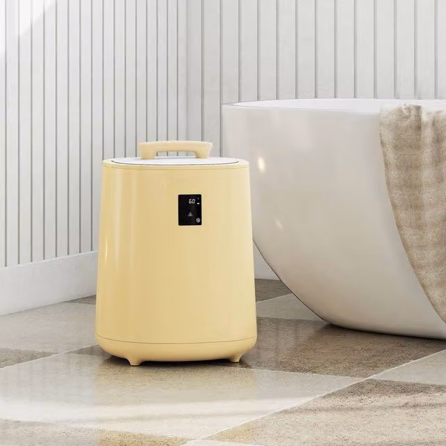 Costway 18 L Large Towel and Blanket Warmer with LED Display, Yellow – 1