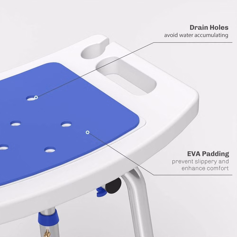 EONLION Adjustable Shower Stool for Elderly and Disabled, Blue – 2