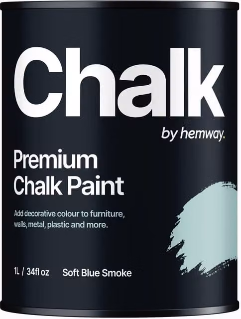 Hemway Chalk Paint Flat Matt in Soft Blue Smoke, 1 l