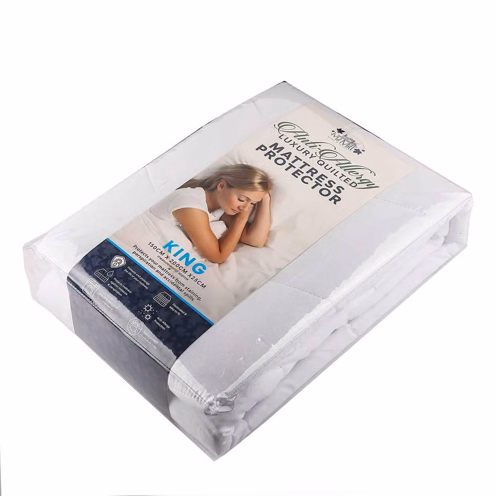 Voltico Anti Allergy Breathable Mattress Protector, White, Single – 2