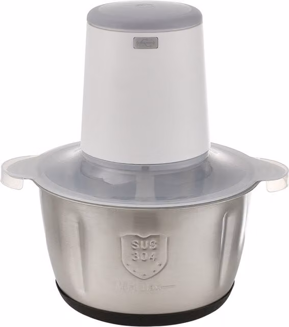 Livingandhome Electric Wireless Stainless Steel Kitchen Meat Mincer, 2L, White