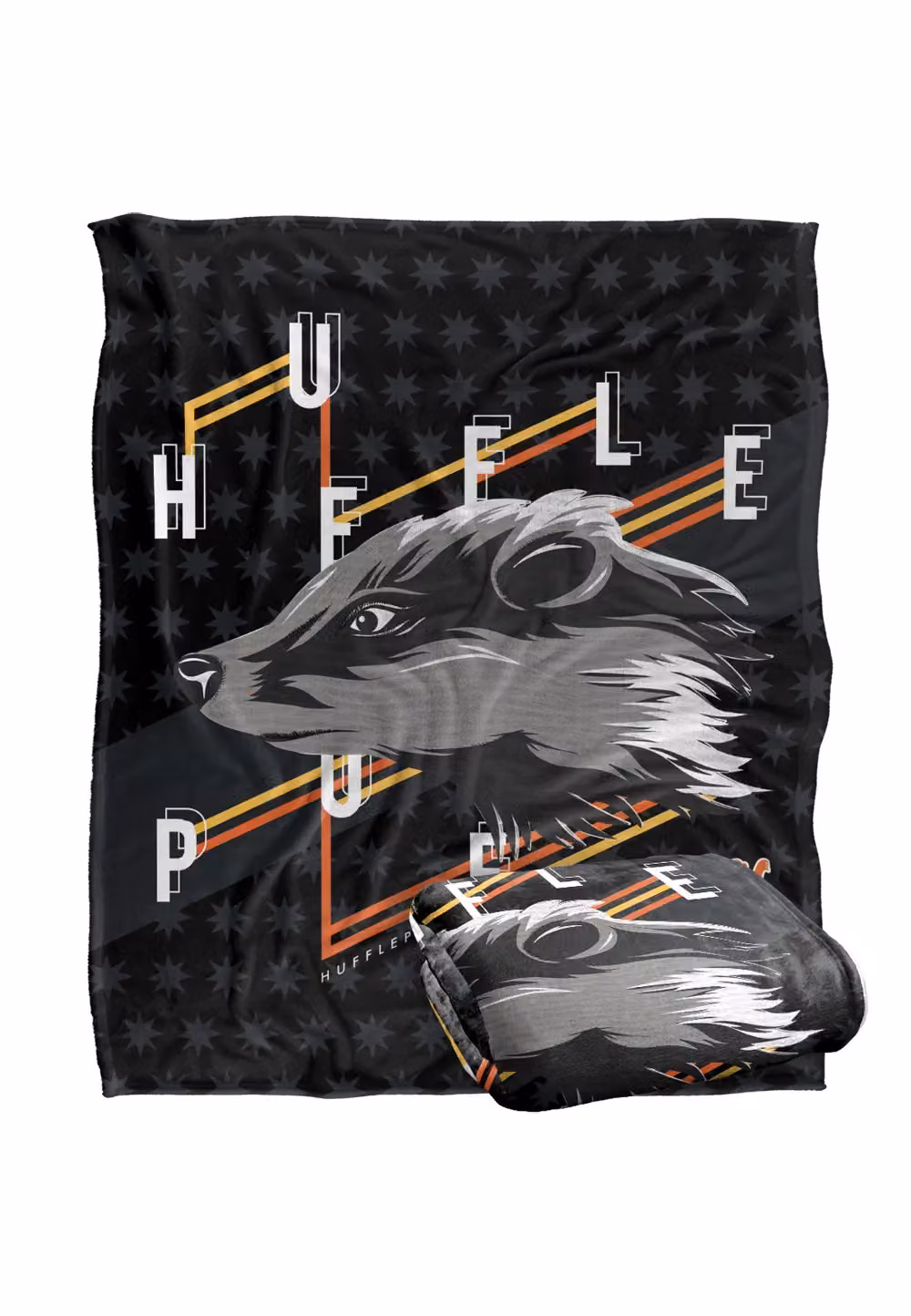 LOGOVISION Harry Potter Hufflepuff Throw Blanket, Multicolour and White, W: 152 cm, D: 127 cm – 7