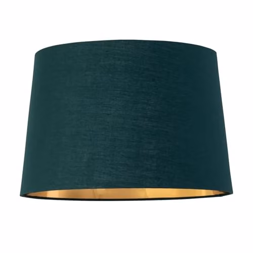 First Choice Lighting Set of 2 Chrome Tripod Lamps with Green and Gold Fabric Shades – 5