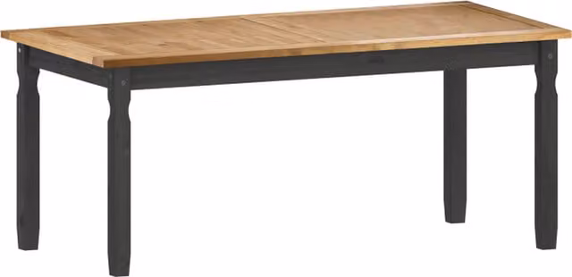 Mercers Furniture Corona Solid Wood Pine Dining Table in Grey and Brown, W/D/H: 182 x 92 x 76 cm