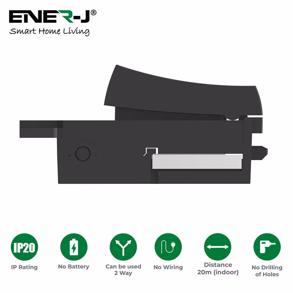 ENER-J 1 Gang Wireless Kinetic Switch Module, Black – 2