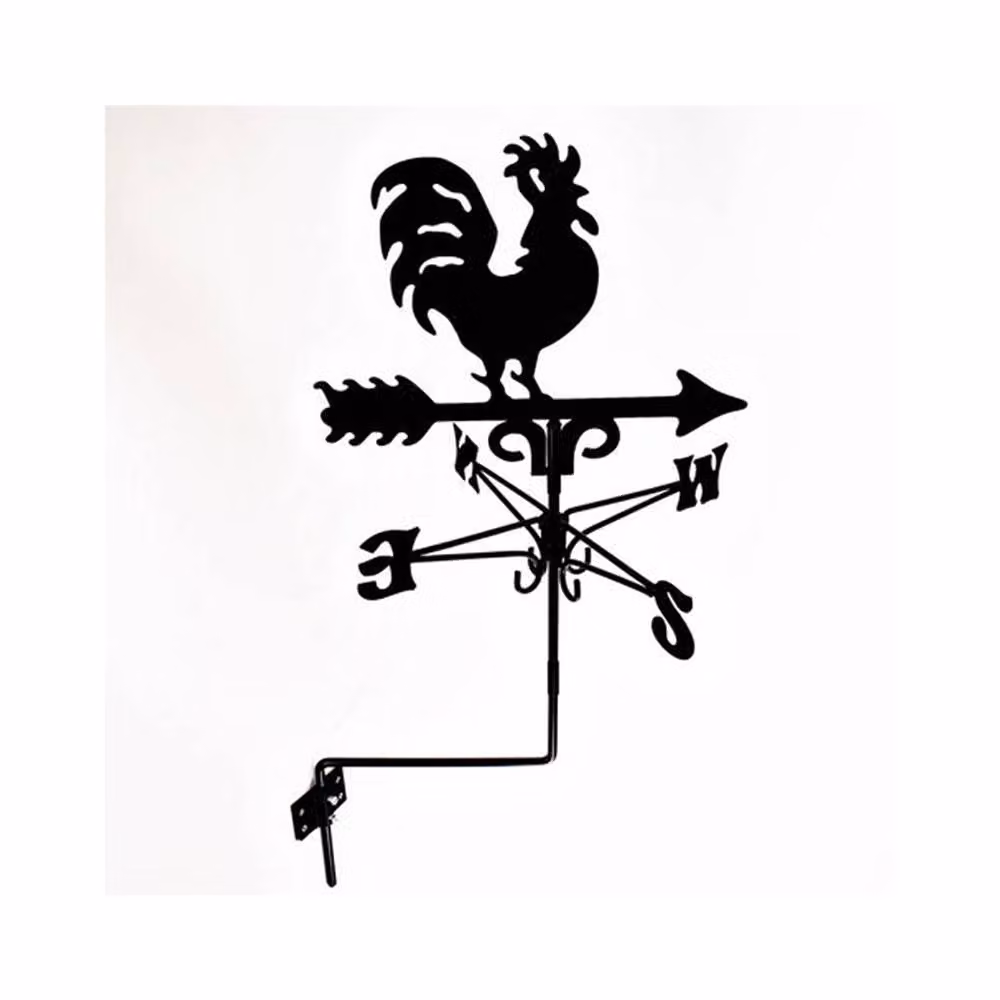 Buttercup Farm Traditional Cockerel Weathervane in Black Steel, W39 x D39 x H93 cm – 2
