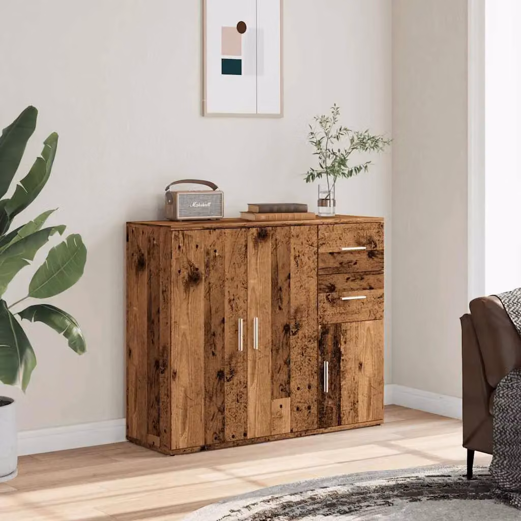 Berkfield Home Classic Sideboard in Brown Old Wood, W/D/H: 91 x 29.5 x 75 cm – 3