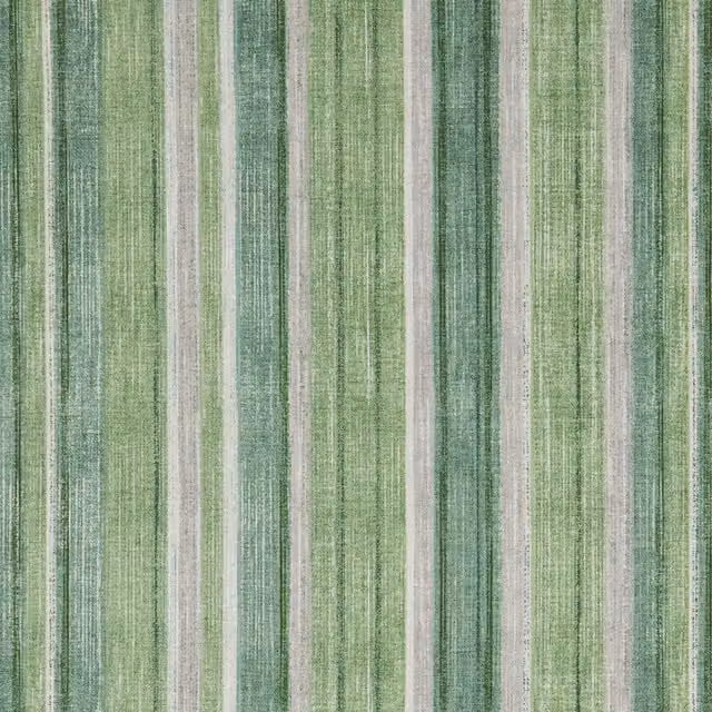 iLiv Maharani Striped Cotton Fabric Panel in Sage Green and Multicolour