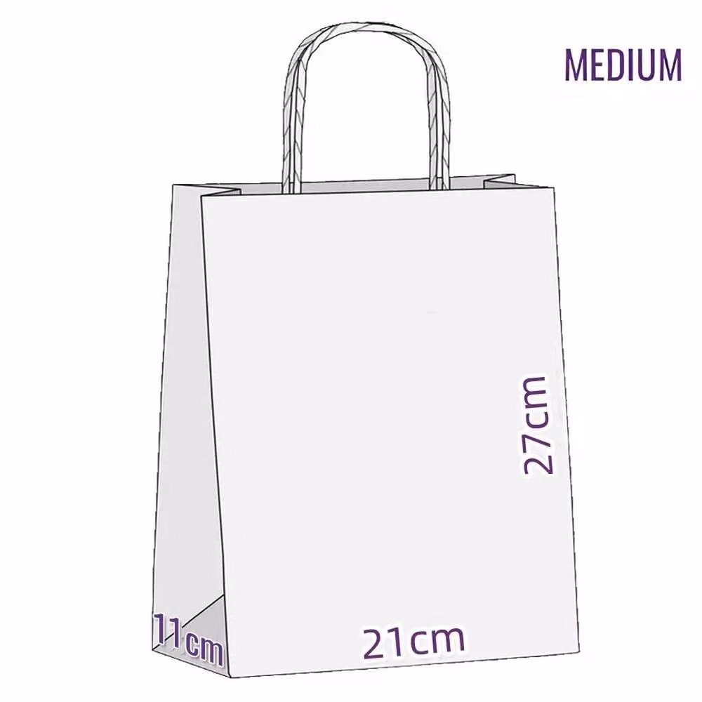 SPETLEK 50 Medium Brown Kraft Paper Party Bags with Handles – 2