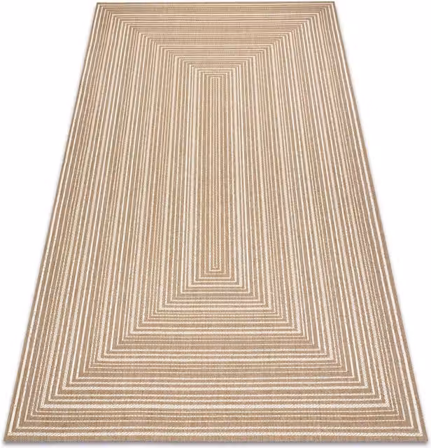 RugsX Beige Flat Weave Rectangular Rug, W: 120 cm x L: 170 cm – 1
