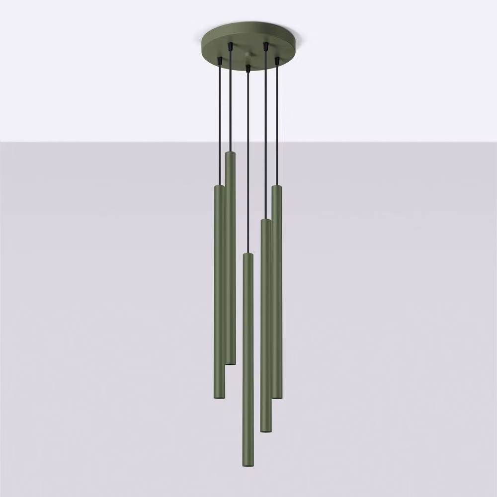 Sollux Lighting Modern Green Metal Pendant Lamp, W/D/H: 104 x 25 x 25 cm – 2