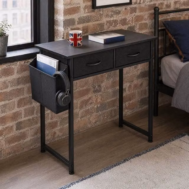 EONLION Black Gaming Desk with 2 Drawers – 1