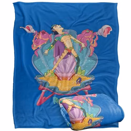 LOGOVISION Rick and Morty Mr Nimbus Super Soft Silky Touch Fleece Throw Blanket, Multicolour, W: 127 cm x D: 152.4 cm