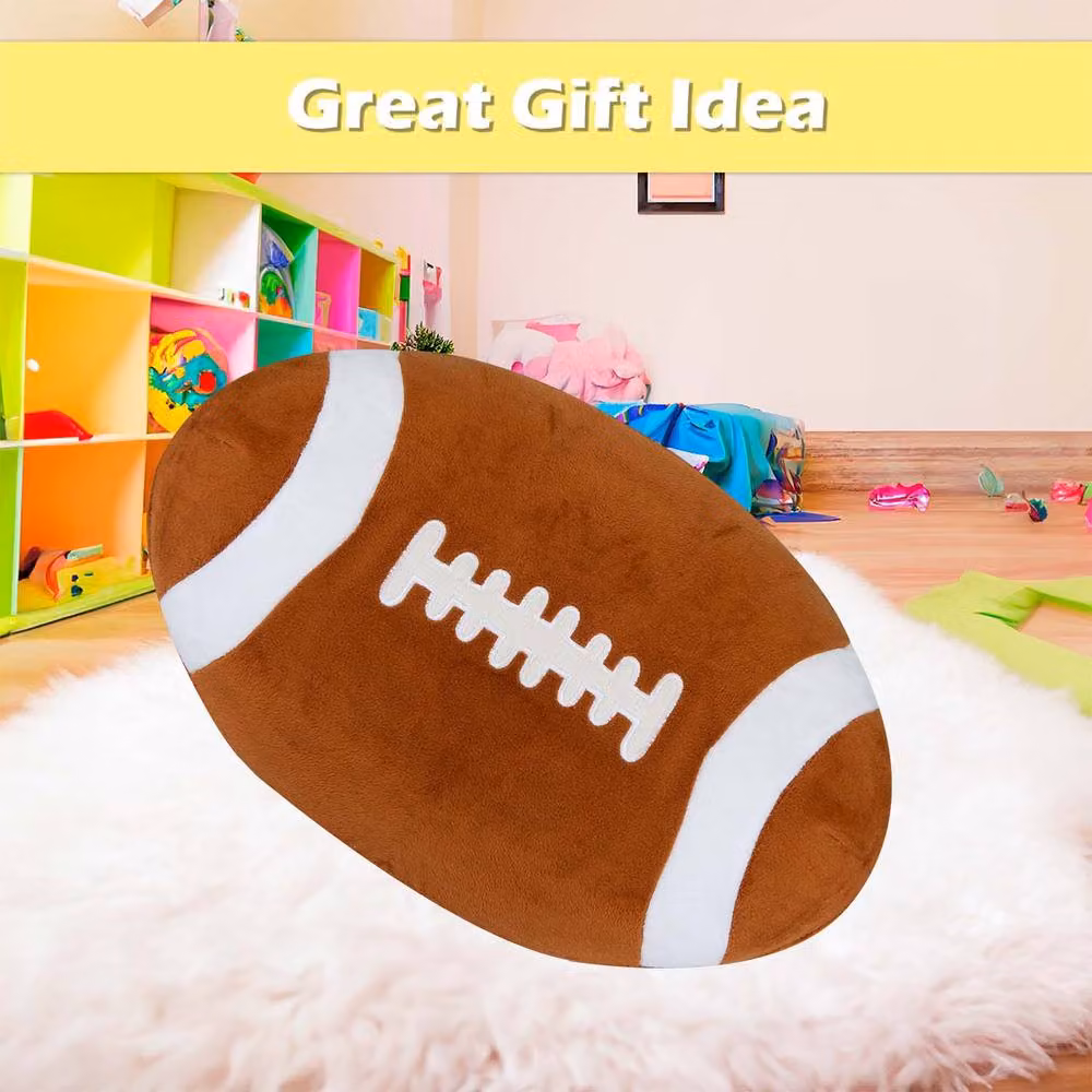 VFM e-Store Brown Plush American Football Wall Decoration, W: 41 cm, H: 34 cm – 3