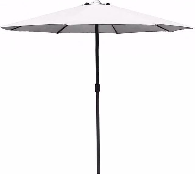 Abrihome 2.5m Double Vent Patio Umbrella in Beige with Steel Frame