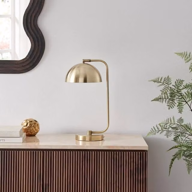 FurnitureboxUK Byron Brass Table Lamp in Light Bronze