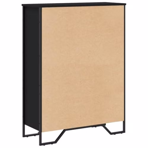 vidaXL Modern Black Bookcase with Back Panel, W/D/H: 80 x 31 x 106 cm – 6