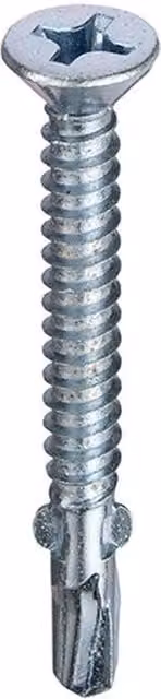 Unifix Silver Cross Recessed Countersunk Cladding Screws, Box of 100, 5.5 x 60 mm