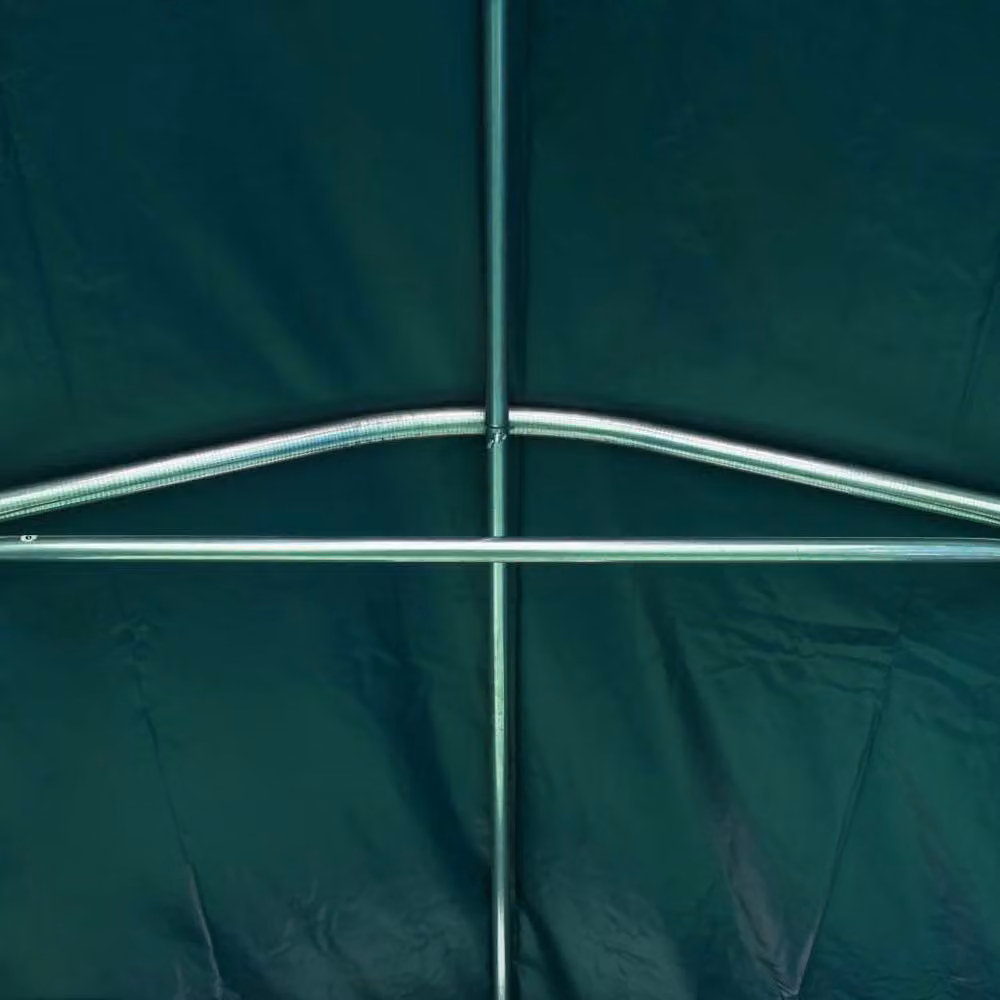 Berkfield Home Durable PVC Gable Garage Tent in Green, W/D/H: 240 x 240 x 240 cm – 6