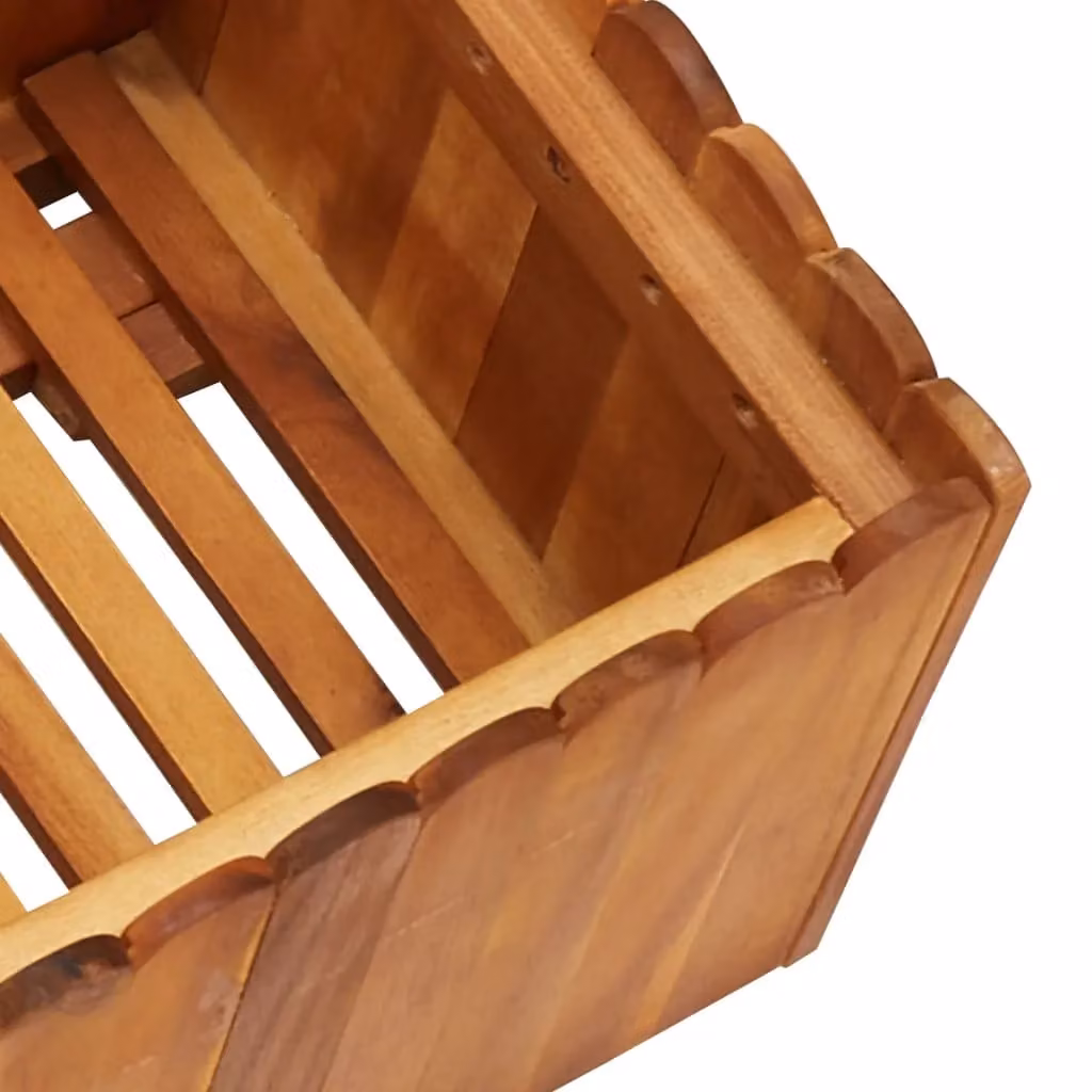 Berkfield Home Garden Raised Bed in Brown Solid Acacia Wood, W/D/H: 100 x 30 x 25 cm – 5