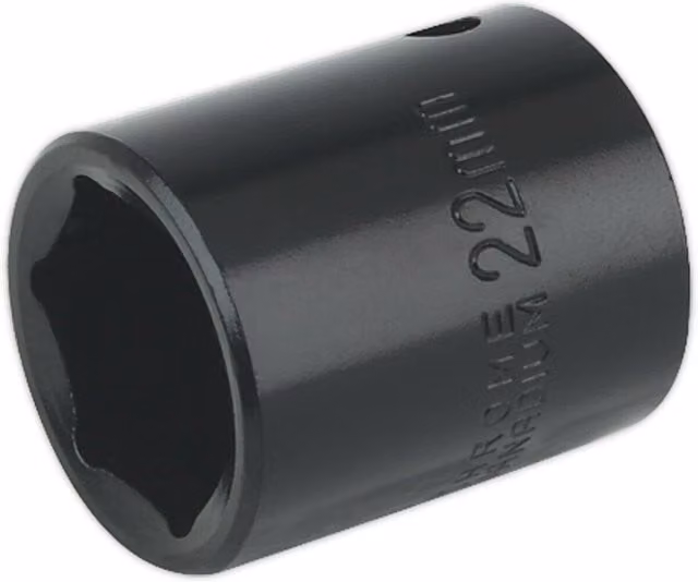 Loops 22mm Forged Impact Socket 1/2 Inch Sq Drive Chrome-Vanadium Wrench Socket
