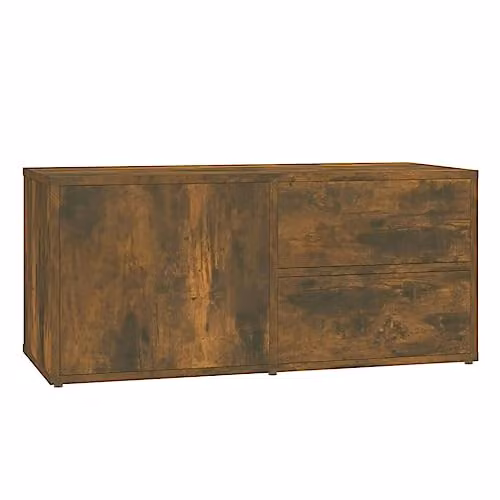 vidaXL Modern TV Cabinet in Brown, W/D/H: 80 x 34 x 36 cm