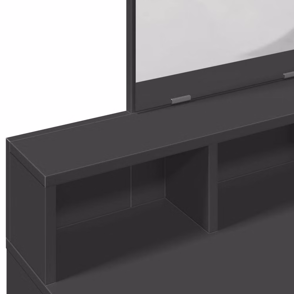 Berkfield Home Modern Black Dressing Table with Mirror, W: 80 cm, D: 41 cm, H: 144.5 cm – 5