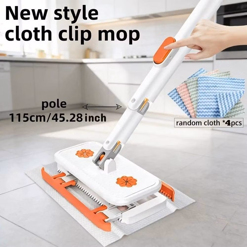 PAWNORA Automatic Cloth Changing Mop in White, Height: 115 cm – 2