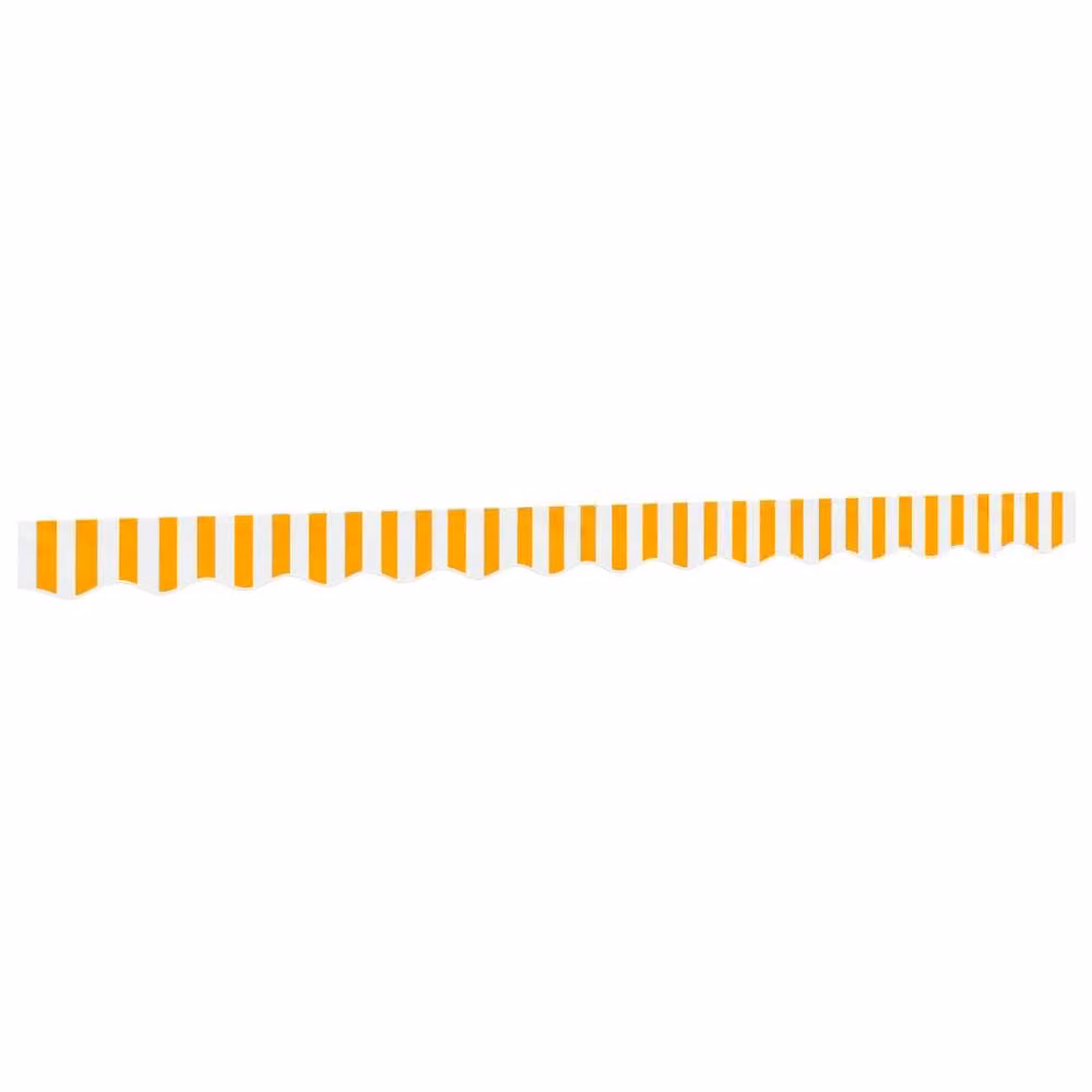 Berkfield Home Replacement Awning Valance Fabric in Yellow and White Stripe, 3.5 m